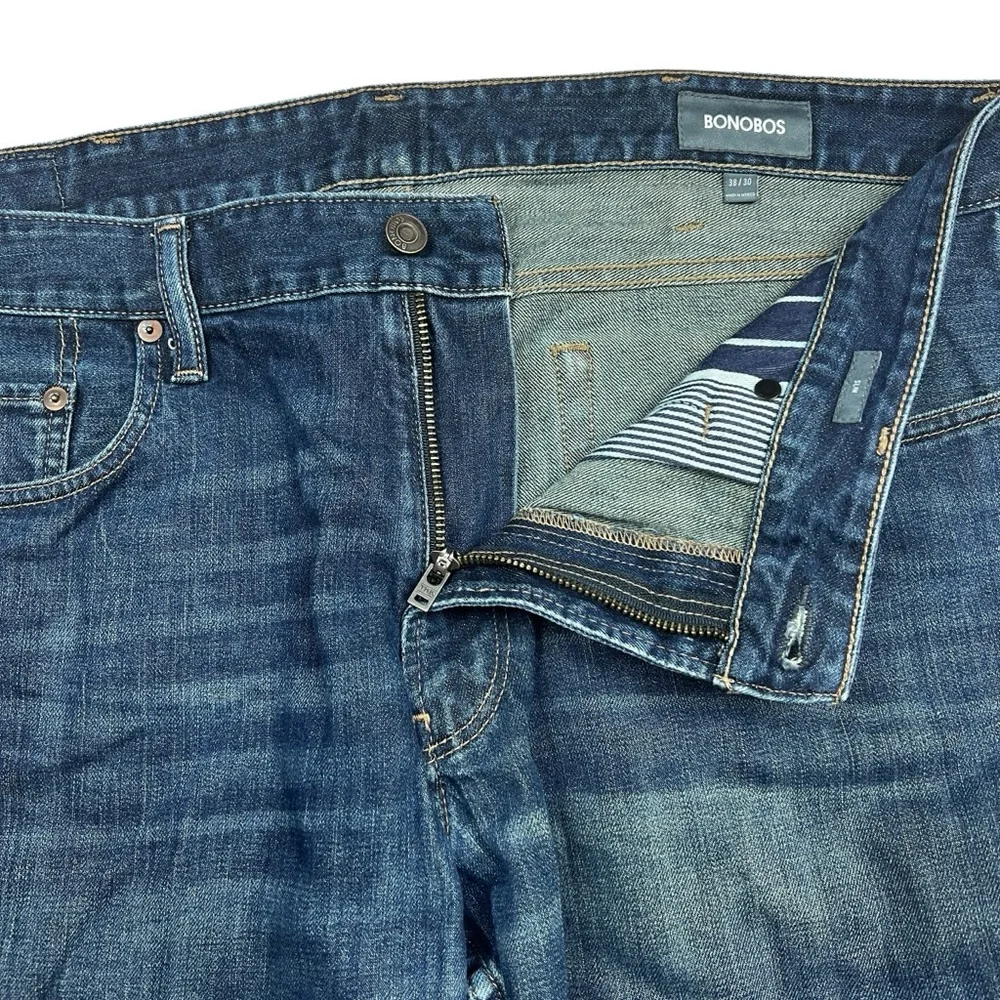 Bonobos Jeans Mens 38x30 Slim‎ The Blue Jean Denim Stretch Dark Wash